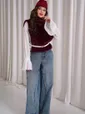 Манишка Тайна роскоши (бордо) А23-7