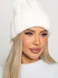 Шапка двухслойная Зимние деньки (молочная) Ш24-4М