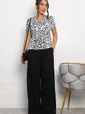 Блуза Новый день (черно-белая) Б13986-19М