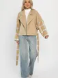 Пальто укороченное Хайт (бежевое) Б14314-7М