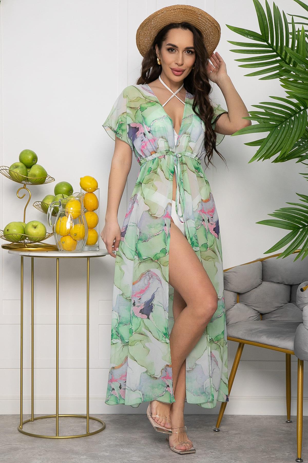 Парео (платье) Изольда (зеленое) П13601-9М