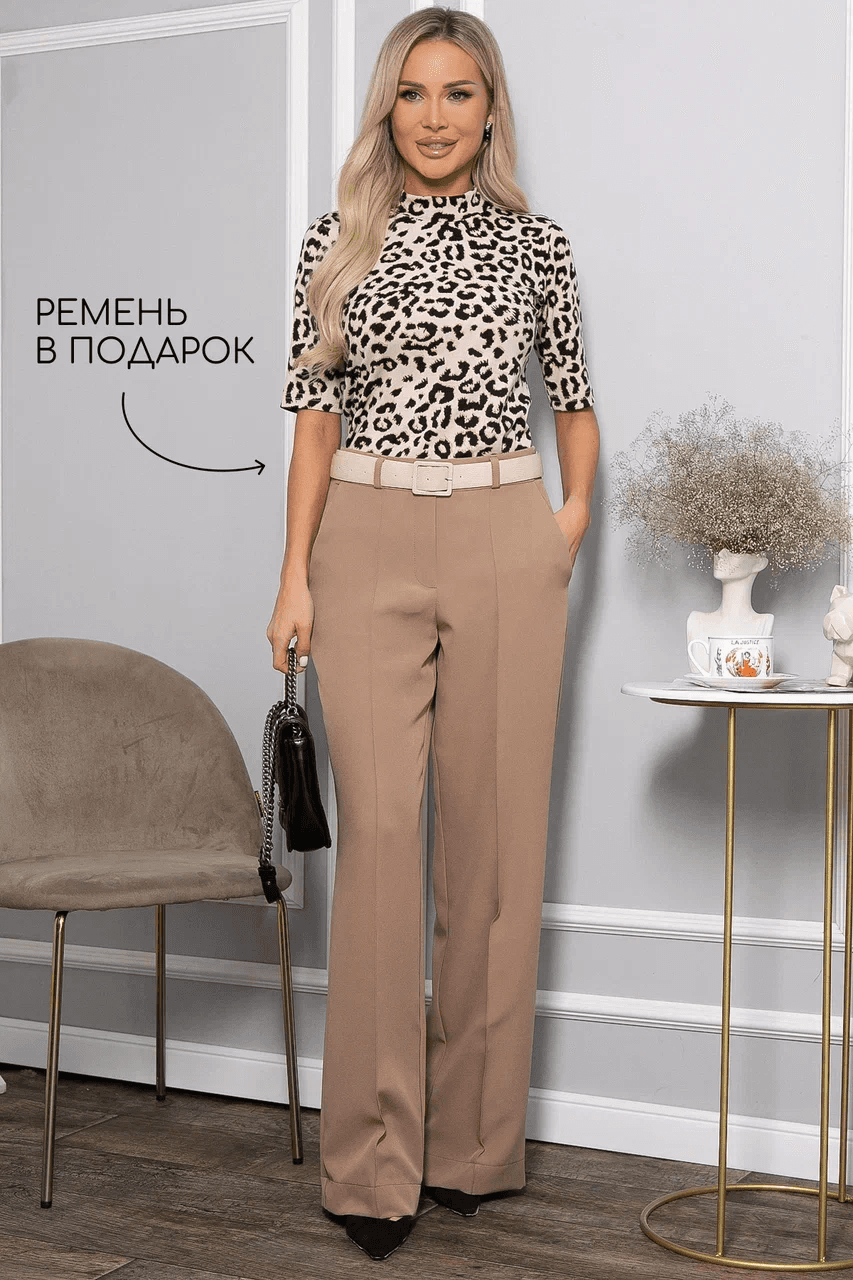 Брюки со стрелками Дэнди  (бежевые) Б14384-30М