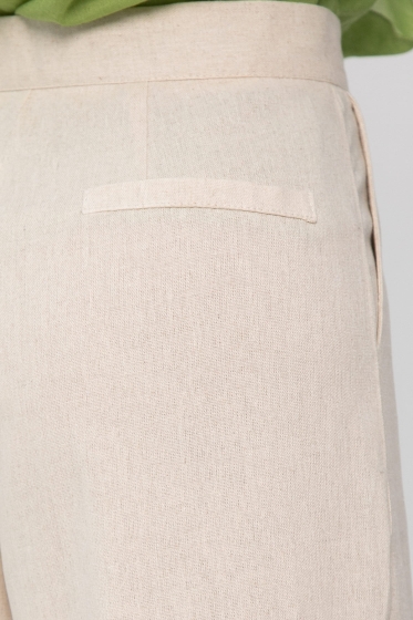 Брюки льняные Мэрлин (бежевые) Б13682-7М