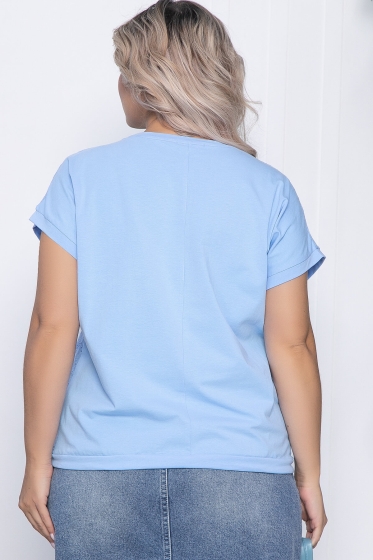 Блуза Лидия (джинс) Б10756