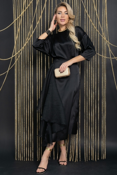 Платье Дерзкая элегантность (черное) П11717