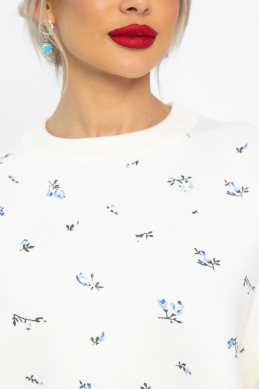 Свитер оверсайз Анита (белый) Б14761-1М