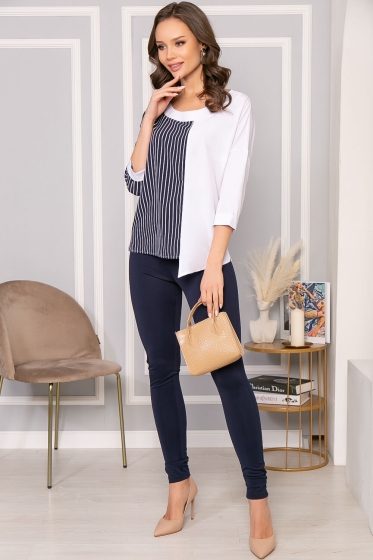 Блуза "Тайна линии" (блю) Б5019