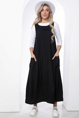 Сарафан В стиле Бохо (черный) П8826 Сарафан В стиле Бохо (черный) П8826