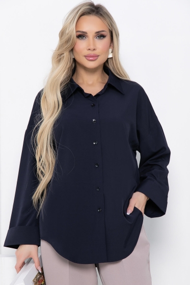 Рубашка "Каталина" (темно-синяя) Б8068