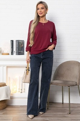 Джемпер трикотажный Претти (бордовый) Б14845-50М
