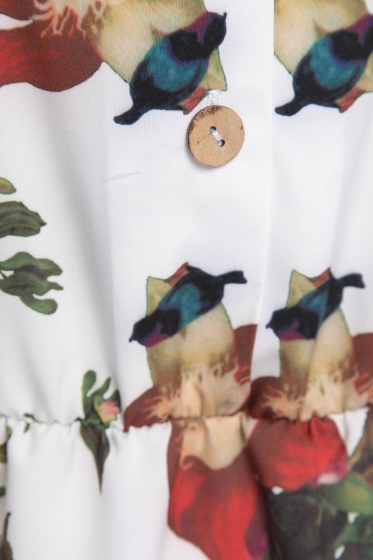 Платье "Весенняя фантазия" (молочное) П8464