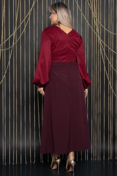 Платье Счастье (бордовое) П11906