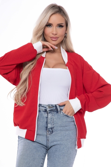 Бомбер "Городской вайб" (красный) Б8642